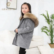 Good Supplier real kids fur coat luxury